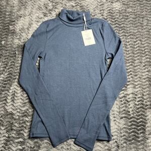 Jason Scott India ink Rib Turtleneck Long Sleeve Womens Size Small NWT